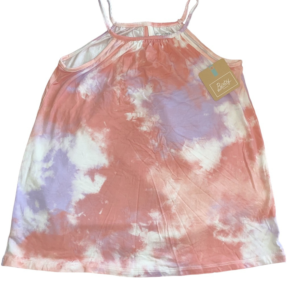 Girls Bixby Nomad Tank Top XL Pink Purple Tie Dye